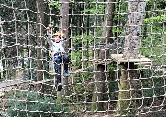 Arrivée en tyrolienne